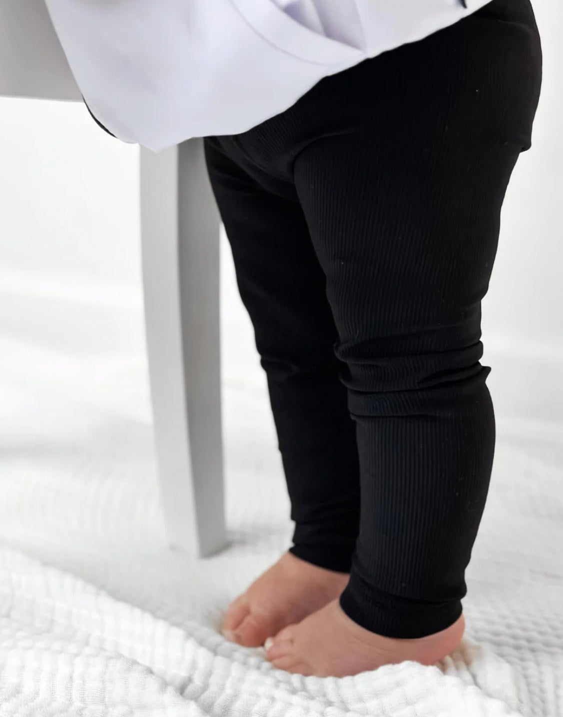 Athletic Ribbed Legging Black